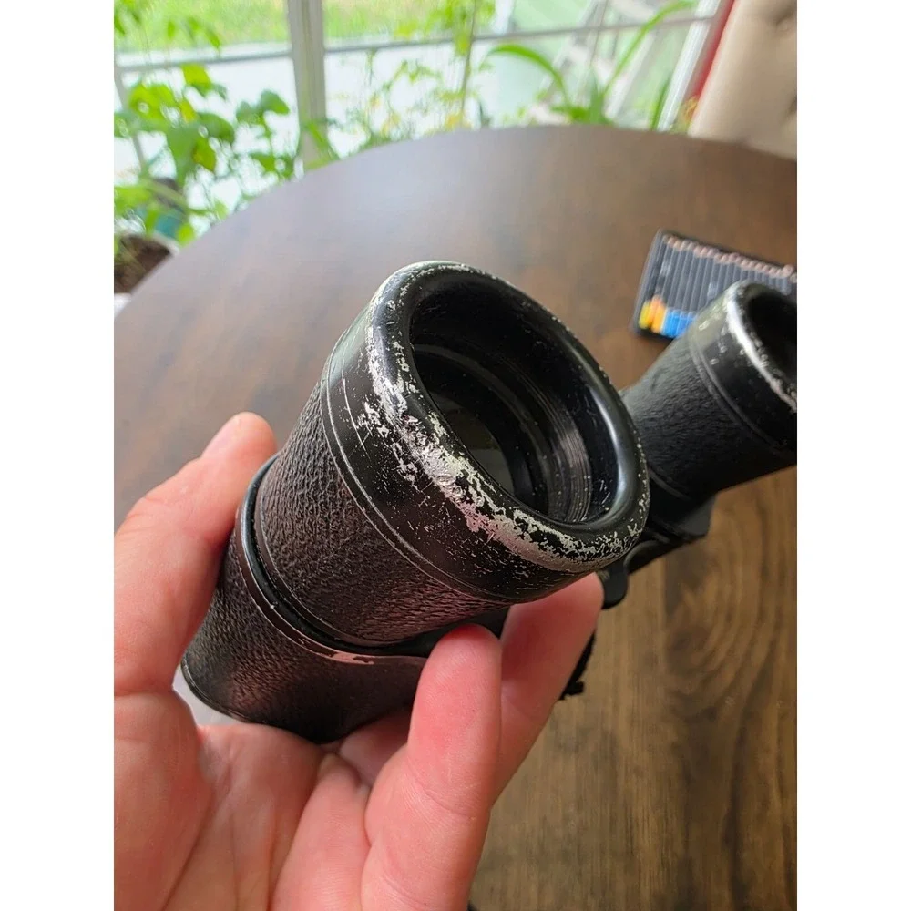 Vintage Brighton High Quality 7x35 Binoculars Black 341ft at 1000yds No 27655 F3